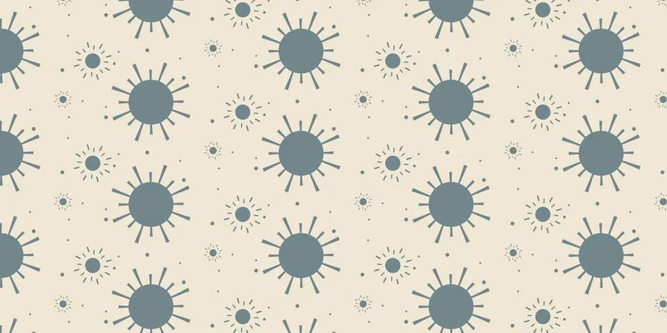 Cute Sun Pattern Background for Summer Design 库存插图
