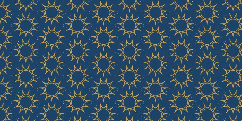 Cute Sun Pattern Background for Summer Design 库存插图