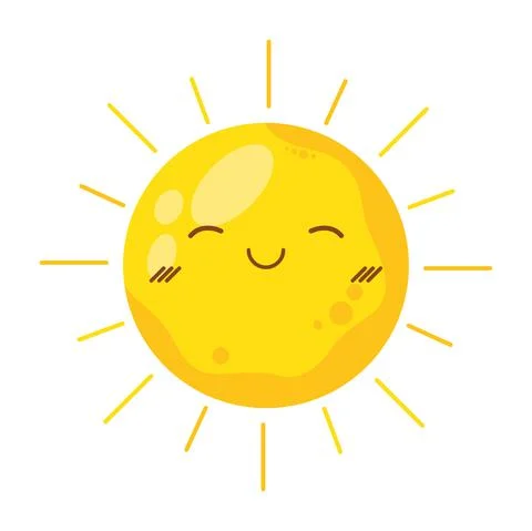 Cute sun sleeping Stock Illustration
