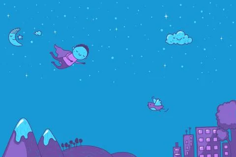 Cute superhero Stock Illustration