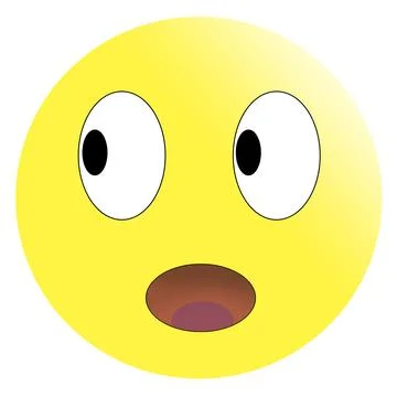 Cute Surprised on White Background. Isolated Illustration Ilustração Stock