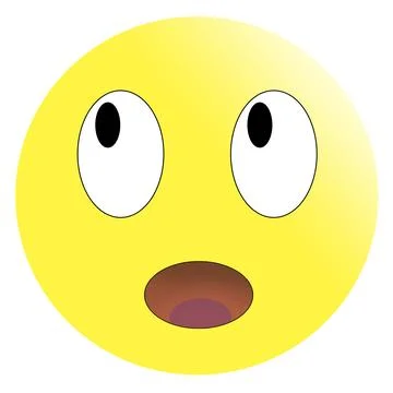 Cute Surprised on White Background. Isolated Illustration Stock Illustration