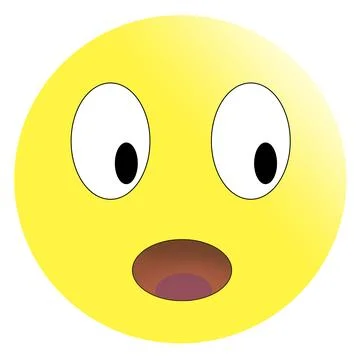 Cute Surprised on White Background. Isolated Illustration Ilustração Stock