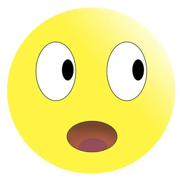 Cute Surprised on White Background. Isolated Illustration Ilustração Stock