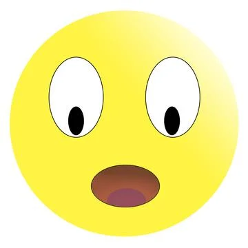 Cute Surprised on White Background. Isolated Illustration Stock Illustration