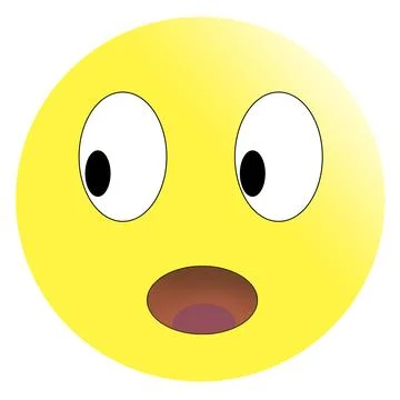 Cute Surprised on White Background. Isolated Illustration Ilustração Stock