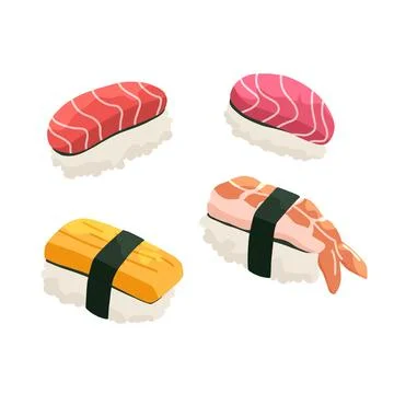 Cute sushi collection  Stock Illustration