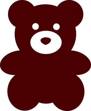 Cute teddy bear flat design icon symbol Stock Illustration