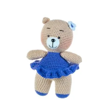 Cute teddy bear isolated on white background Stock Photos