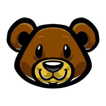 Cute Teddy Bear vector icon Stock Illustration