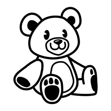 Cute Teddy Bear vector icon Stock Illustration
