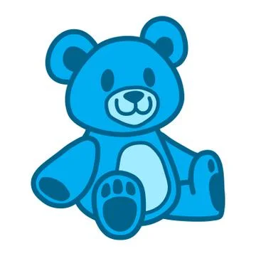 Cute Teddy Bear vector icon Stock Illustration