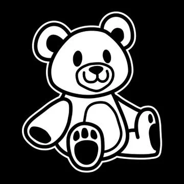 Cute Teddy Bear vector icon Stock Illustration
