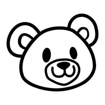 Cute Teddy Bear vector icon Stock Illustration