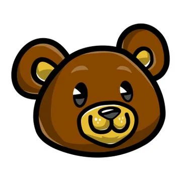 Cute Teddy Bear vector icon Stock Illustration