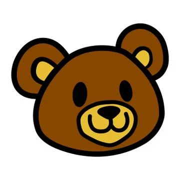 Cute Teddy Bear vector icon Stock Illustration