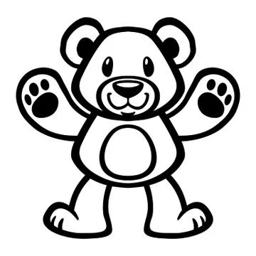 Cute Teddy Bear vector icon Stock Illustration