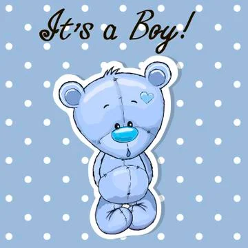 Cute Teddy boy Stock Illustration
