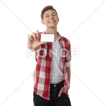 Cute teenager boy over white isolated background Stock Photos