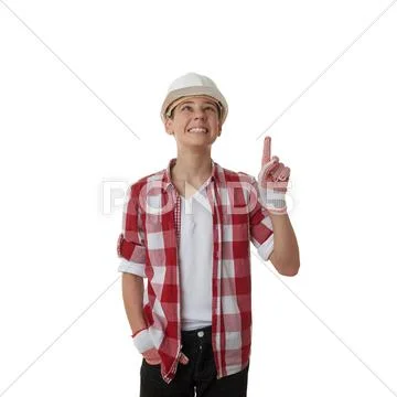 Cute teenager boy over white isolated background Stock Photos