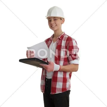 Cute teenager boy over white isolated background Stock Photos