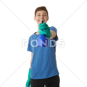 Cute teenager boy over white isolated background Stock Photos