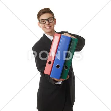 Cute teenager boy over white isolated background Stock Photos