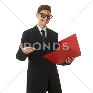 Cute teenager boy over white isolated background Stock Photos