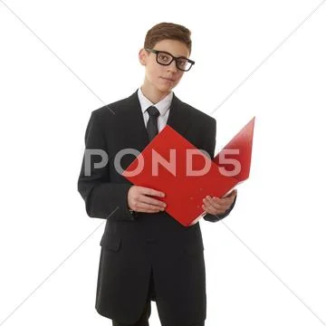 Cute teenager boy over white isolated background Stock Photos
