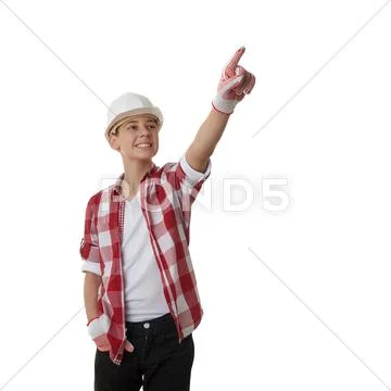 Cute teenager boy over white isolated background Stock Photos