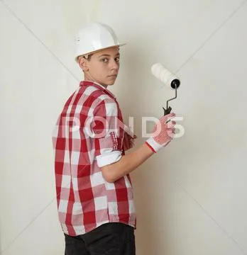 Cute teenager boy over white isolated background Stock Photos