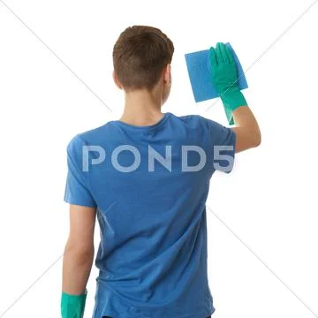 Cute teenager boy over white isolated background Stock Photos