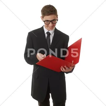Cute teenager boy over white isolated background Stock Photos