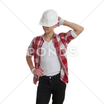 Cute teenager boy over white isolated background Stock Photos
