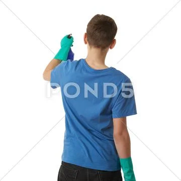 Cute teenager boy over white isolated background Stock Photos