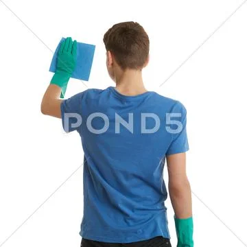 Cute teenager boy over white isolated background Stock Photos