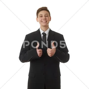Cute teenager boy over white isolated background Stock Photos