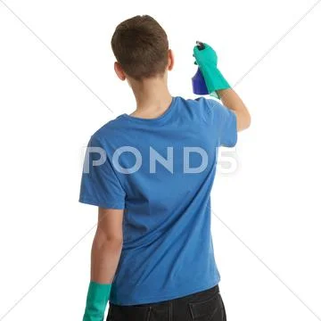 Cute teenager boy over white isolated background Stock Photos