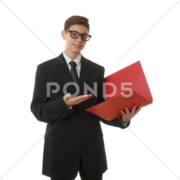 Cute teenager boy over white isolated background Stock Photos