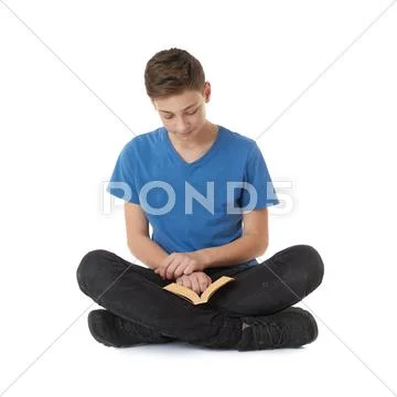 Cute teenager boy over white isolated background Stock Photos