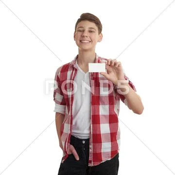 Cute teenager boy over white isolated background Stock Photos