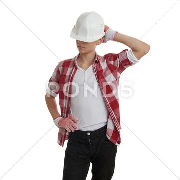 Cute teenager boy over white isolated background Stock Photos