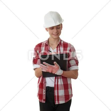 Cute teenager boy over white isolated background Stock Photos