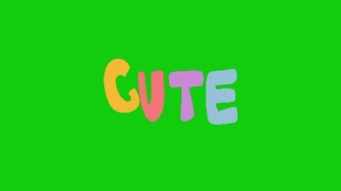 Cute text animation on green screen Vídeo Stock 329140097