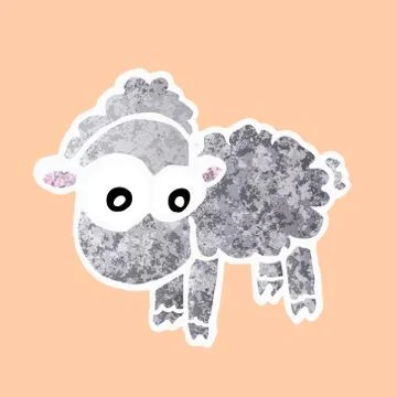 Cute texture sheep. vector Stock Illustration