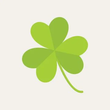 Cute Three Leaf Clover Illustration Graphic Stock Illustration