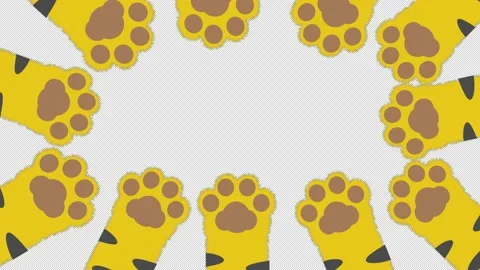 Cute tiger frame animation video Stock Footage 236530447