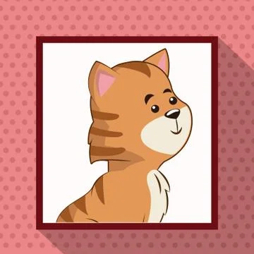Cute tiger frame picture イラスト素材