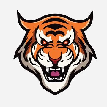 Cute tiger Logo, Predator logo, zoo Vector, Wild Animal vector, tiger vector イラスト素材