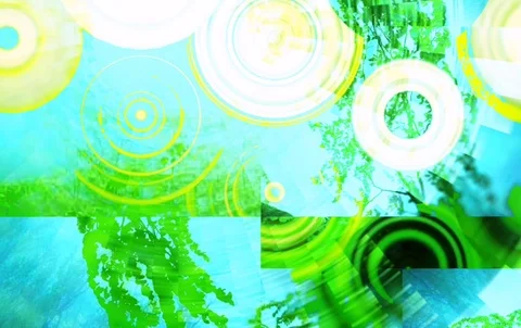 Cute time circle nature abstract concept. Video stock 117268888